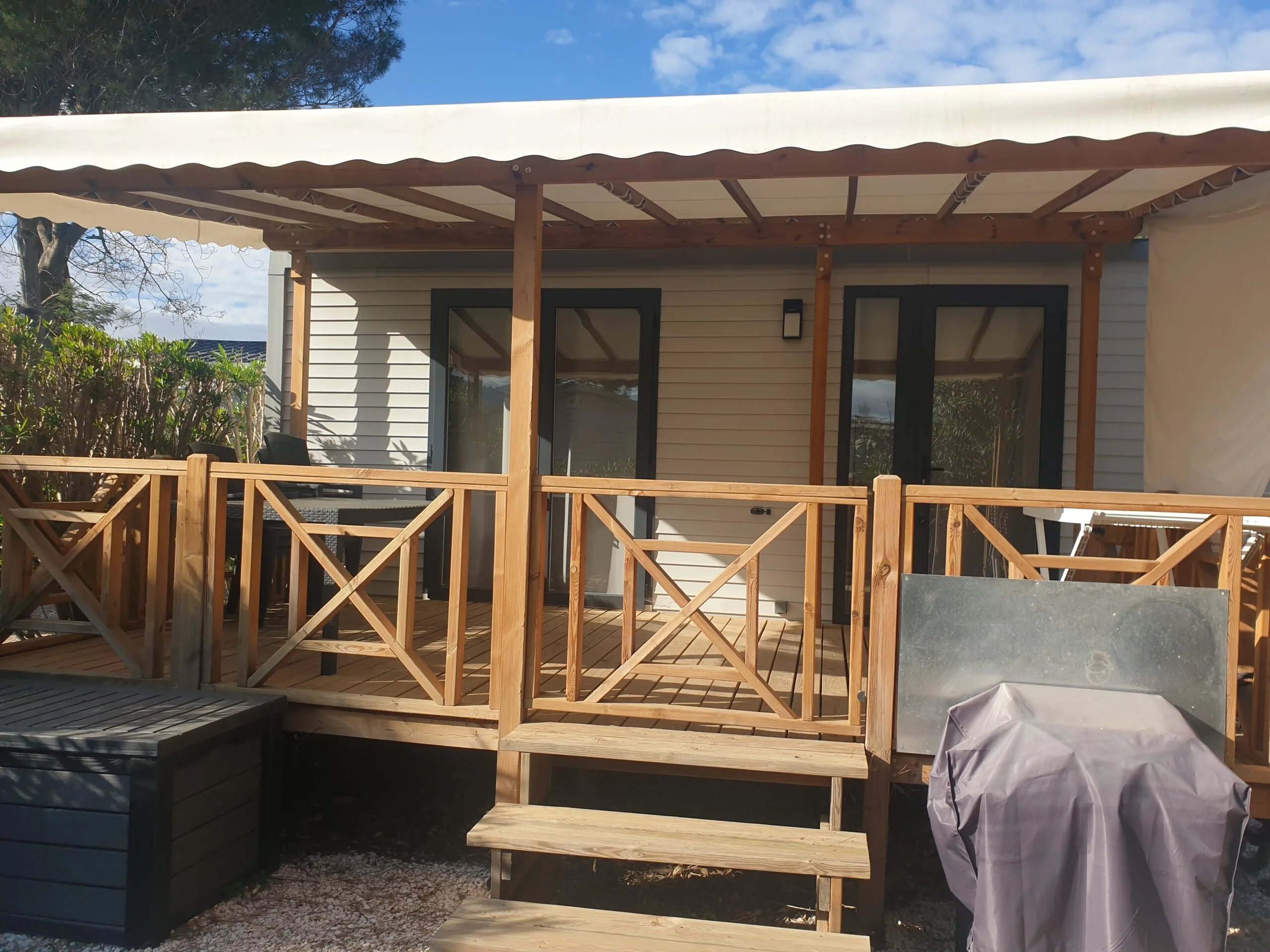 Vacances au calme à 500 m de la mer – Mobil-home tout confort 4 pers.