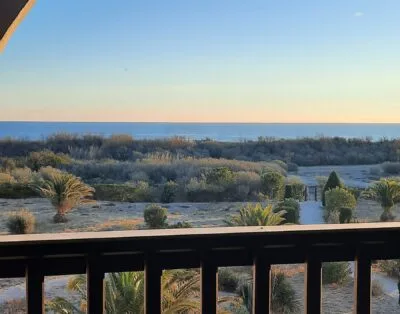 T2 avec vue mer & piscine – À 50m de la plage, Saint-Cyprien